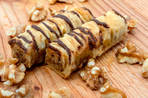 SUGAR FREE LADY FINGERS BAKLAVA (WALNUTS AND CHOCOLATE) - Palm Sweets